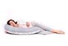 LULANDO Poduszka rogal dla kobiet w ciąży typu C, Flamingi czarno-białe / Szary, 130x60 cm
