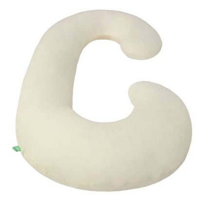 LULANDO Poduszka rogal dla kobiet w ciąży typu C, ecru, 130x60 cm