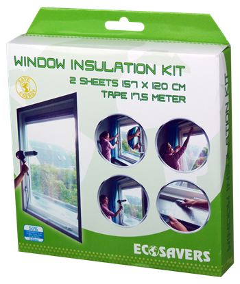EcoSavers Window Insulation Kit - folia Izolacyjna do okien 2x 157x120 cm