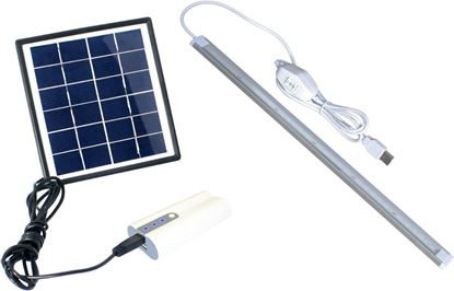 POWERplus Dove - zestaw zasilania solarnego 2W z powerbankiem i lampą 36LED