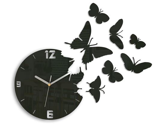 Zegar ścienny Motyle Wenge