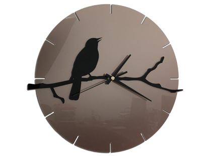 Zegar ścienny Ptak na gałęzi - Tortora & Black