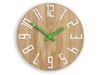 Zegar drewniany Slim Biało-Zielony