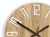 Zegar drewniany Slim Biało-Brązowy