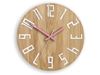 Zegar drewniany Slim Biało-Różowy