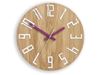 Zegar drewniany Slim Biało-Fioletowy 
