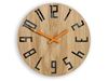 Zegar drewniany Slim Czarno-Pomarańczowy