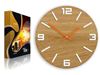 Zegar drewniany Arabik Biało-Pomarańczowy