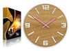 Zegar drewniany Arabik Biało - Różowy