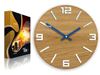 Zegar drewniany Arabik Biało - Niebieski