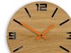 Zegar drewniany Arabik Czarno - Pomarańczowy