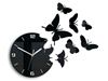 Zegar ścienny Motyl 3D czarny
