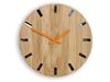 Zegar ścienny Drewniany Dąb SIMPLE BLACK&ORANGE