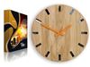 Zegar ścienny Drewniany Dąb SIMPLE BLACK&ORANGE