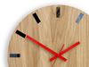 Zegar ścienny Drewniany Dąb SIMPLE BLACK&RED