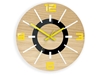 Zegar scienny Alladyn Wood Żółty