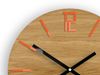 Zegar drewniany Carlo pomarańczowy 