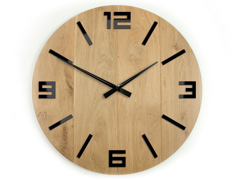 Zegar drewniany ARABIK Czarny 50 cm Zegary ścienne w