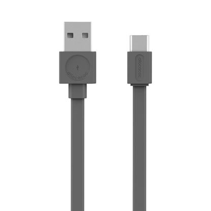 Przewód USB microUSB Flat - szary