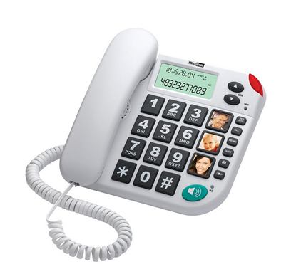 TELEFON STACJONARNY DLA SENIORA MAXCOM KXT480 Biały