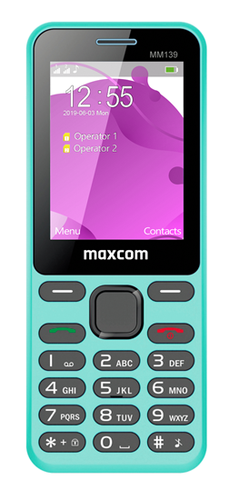 Zakrzywiony telefon Maxcom Classic MM139 Dual SIM Miętowy