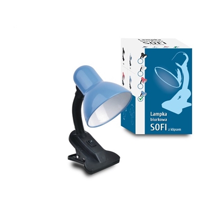 Lampka E27 SOFI z klipsem niebieska