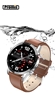 SM40/2-L13 PROMIS, Smartwatch męski,srebrna koperta,brązowy pasek skórzany