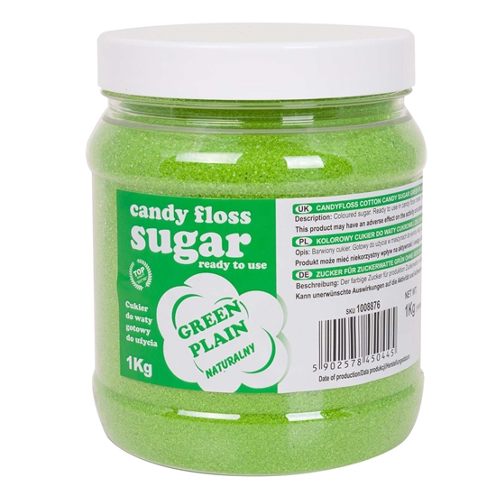 Kolorowy cukier do waty cukrowej zielony naturalny smak waty cukrowej 1kg