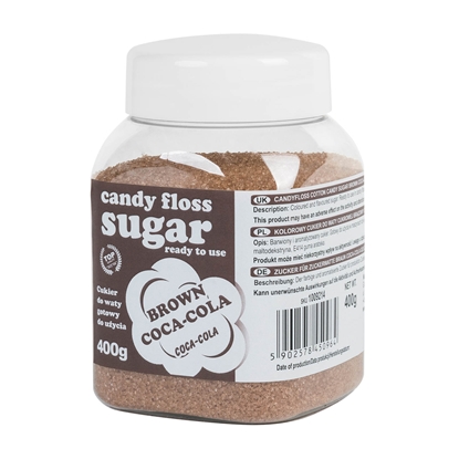 Kolorowy cukier do waty cukrowej brązowy o smaku coca-coli 400g