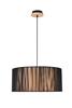 Lampa wisząca czarna drewniana 45cm Kioto Ledea 50103218