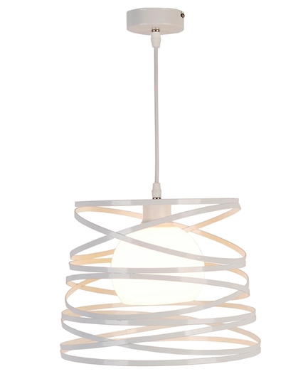 Lampa wisząca biała metal/szkło Akita 50101042