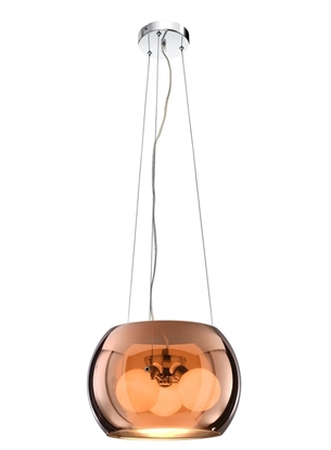 Lampa wisząca sufitowa złota szklana 3x40W G9 Gemo Candellux 31-29089