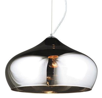 Lampa wisząca sufitowa chromowa szklana 60W E27 Hector Candellux 31-63703