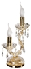 Lampka stołowa gabinetowa złota z kryształkami 2x40W E14 Maria Teresa Candellux 42-95865