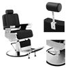 Profesjonalny fotel fryzjerski barberski z podnóżkiem obrotowy LUXURIA Physa czarny
