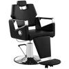 Profesjonalny fotel fryzjerski barberski z podnóżkiem obrotowy TURIN Physa czarny