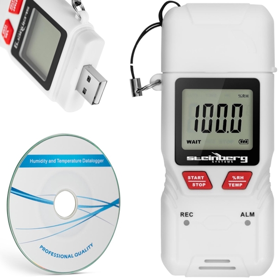 Cyfrowy termometr wilgotnościomierz LCD USB zakres -40 do 70C