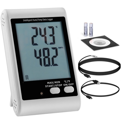 Rejestrator temperatury i wilgotności zewnętrzny USB zakres -40 do 125C