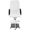 Fotel kosmetyczny z podnóżkiem do pedicure podologiczny do 150 kg LIMA biały