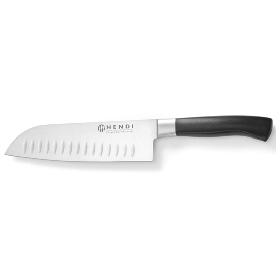 Profesjonalny nóż Santoku ze szlifem kulowym Profi Line 180 mm - Hendi 844274