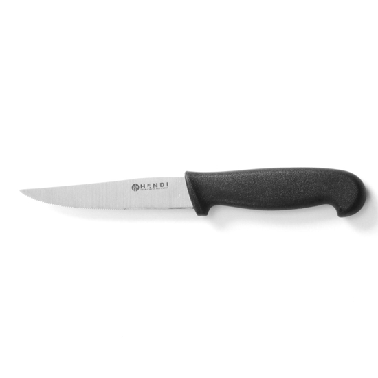 Profesjonalny nóż uniwersalny ząbkowany czarny HACCP 100 mm - Hendi 842102