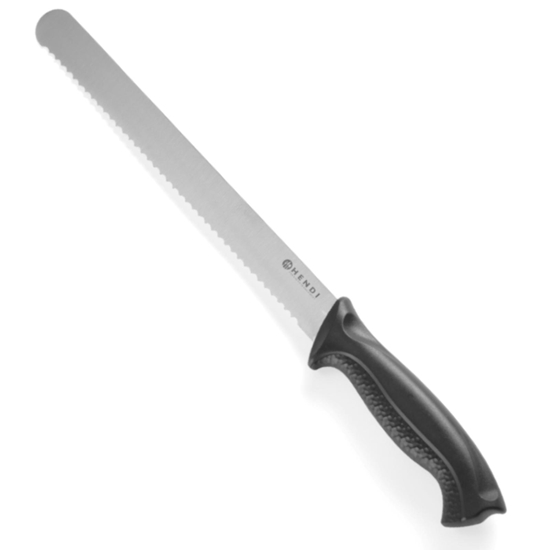 Profesjonalny nóż do chleba ciasta czarny HACCP 250 mm - Hendi 843000