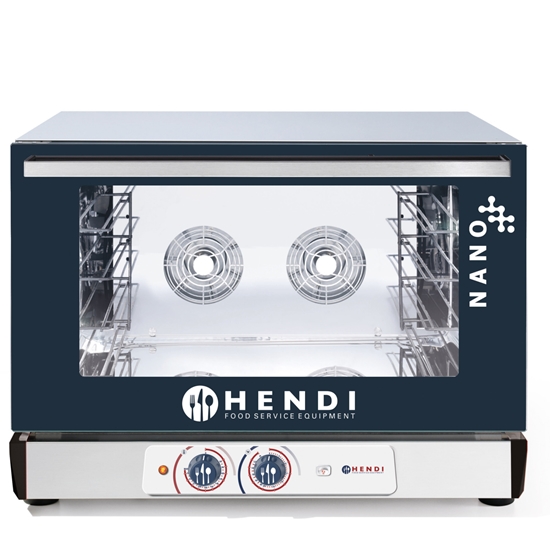 Piec piekarniczy konwekcyjny z nawilżaniem Hendi Nano 4x 600x400mm sterowany manualnie jednofazowy Hendi 223338