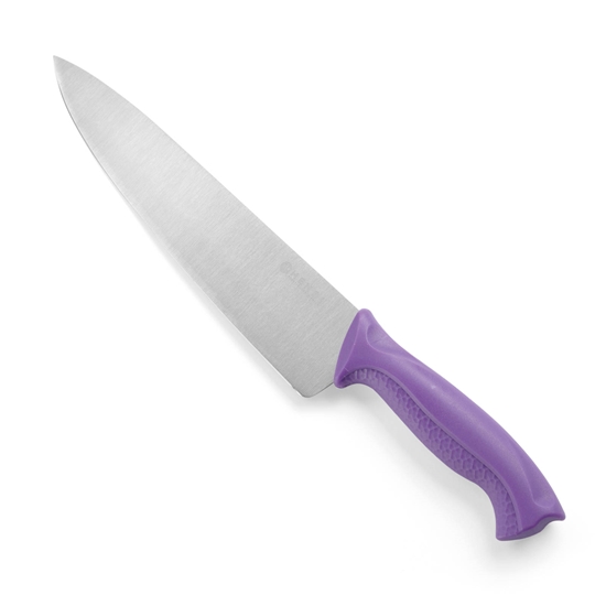 Nóż kuchenny szefa kuchni HACCP dla alergików 385mm - fioletowy - HENDI 842775