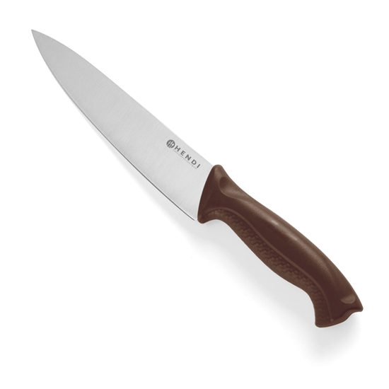 Nóż kuchenny do wędlin i gotowanych mięs HACCP 320mm - brązowy - HENDI 842669