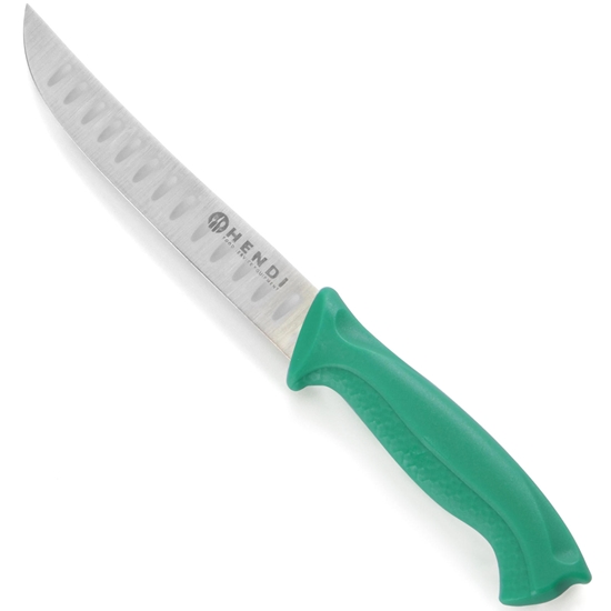 Nóż do warzyw i owoców szlif kulowy HACCP 230mm - zielony - HENDI 842317