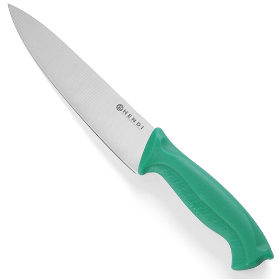 Nóż kucharski do warzyw i owoców HACCP 320mm - zielony - HENDI 842614
