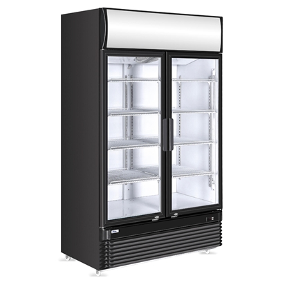 Witryna szafa chłodnicza z podświetlanym panelem reklamowym 750L