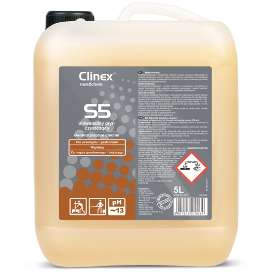 Uniwersalny płyn czyszczący do uporczywych zabrudzeń CLINEX S5 5L