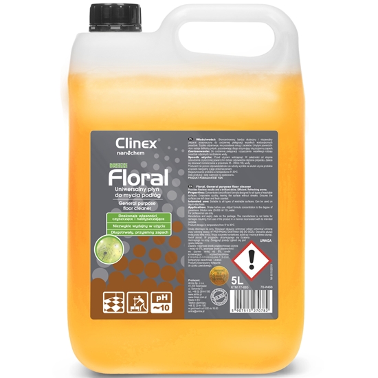 Płyn do mycia podłóg bez smug połysk zapach CLINEX Floral - Breeze 5L
